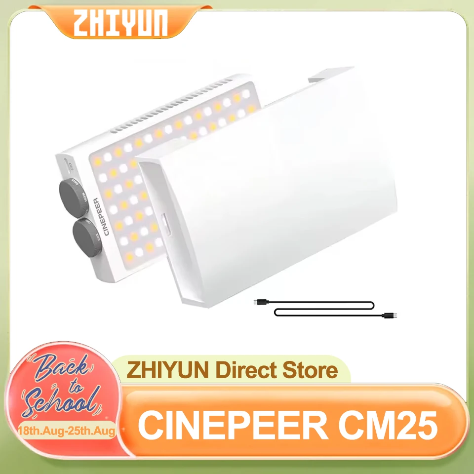 

ZHIYUN CINEPEER CM25 Mini LED Pocket Fill Light 2700K-6200K Portable Video Light for Self-timer Live Streaming