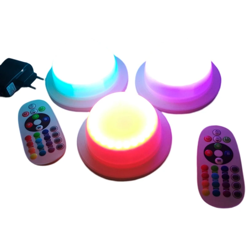 

NEW DHL 10PCS 120mm direct charging Portable LED Night Light with multi color remote control rechargeable led outdoor light