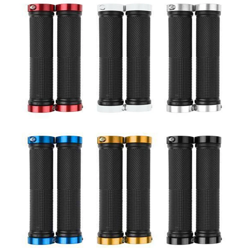 MTB Mountain Bike Handlebar Locking Rubber Handlebar Anti-slip Shock Absorber Bicycle Grips Silicone Cycling Handlebar Cover