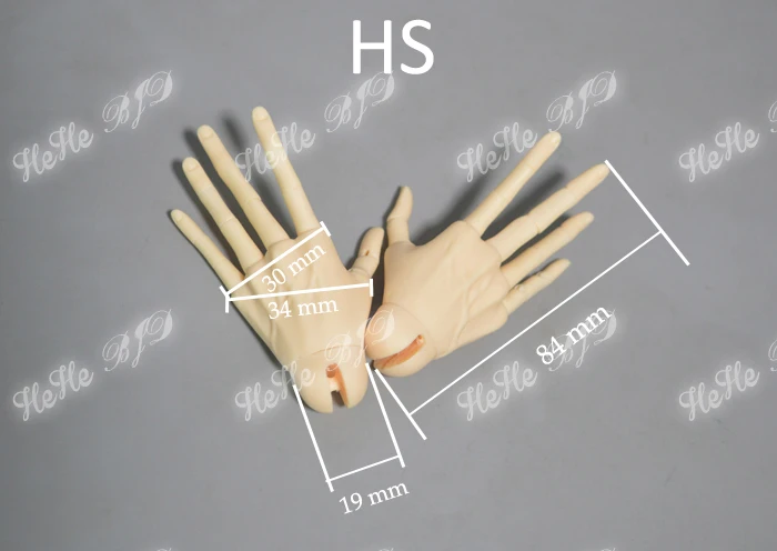 BJD jointed hands veins for 1/3 male Dolls (60cm - 80 cm) HeHeBJD