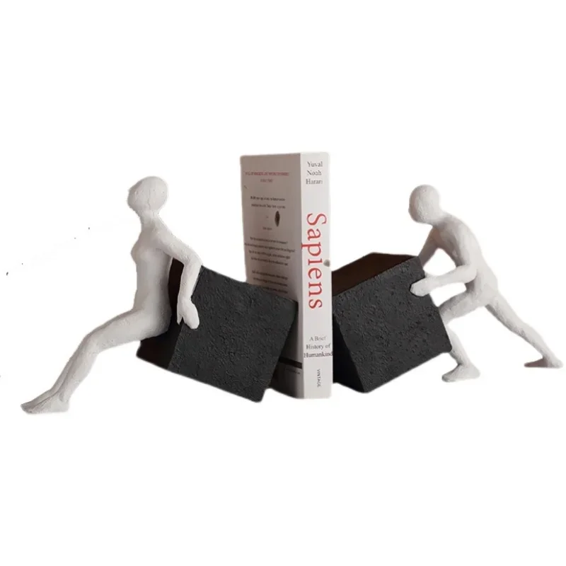 Abstract Character Bookend Sculpture Model Decoration Bookcase Study Art Person Decor