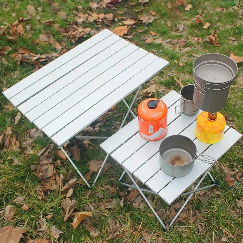 Outdoor folding table lightweight portable barbecue camping egg roll table high load-bearing ultra-light table