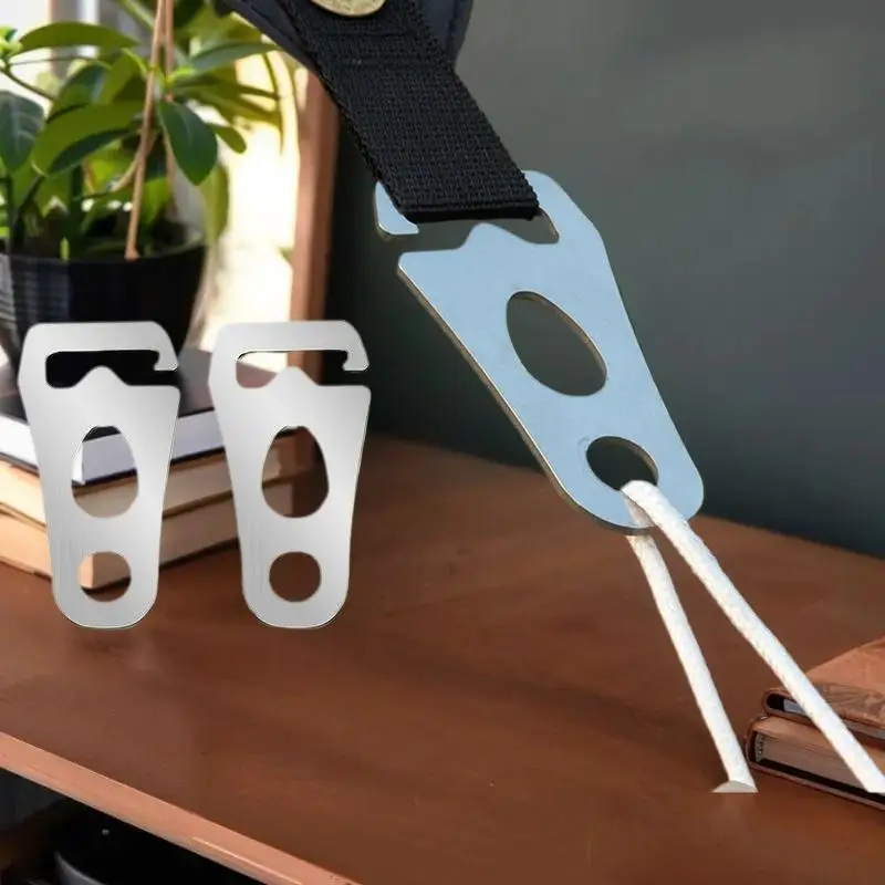 مشبك رياح قوي من الفولاذ المقاوم للصدأ؛ أداة تعديل الخيمة؛ مشبك حبل التخييم؛ ملحق خيمة بعقدة سريعة للتثبيت