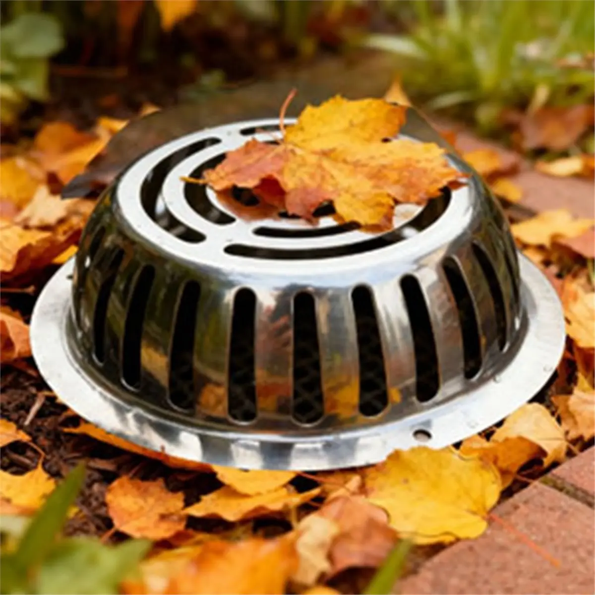 SUS304 Stainless Steel Roof Drain Cover, 5 Inch Anti-Clogging Grate Strainer 2Pcs for Indoor Outdoor Use
