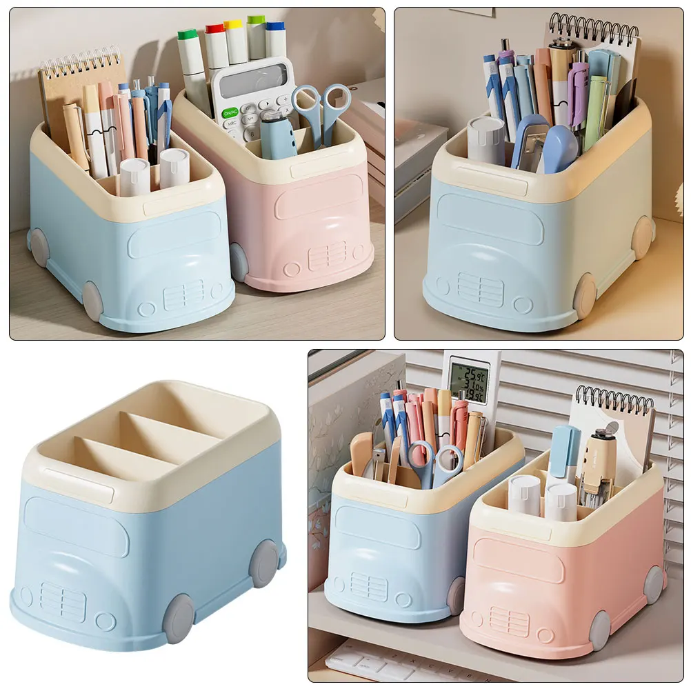 

Multifunctional Storage Desk Pen Pencil Holder Home Storage Box Desktop Organizer Container for Office Home Makeup Brushes