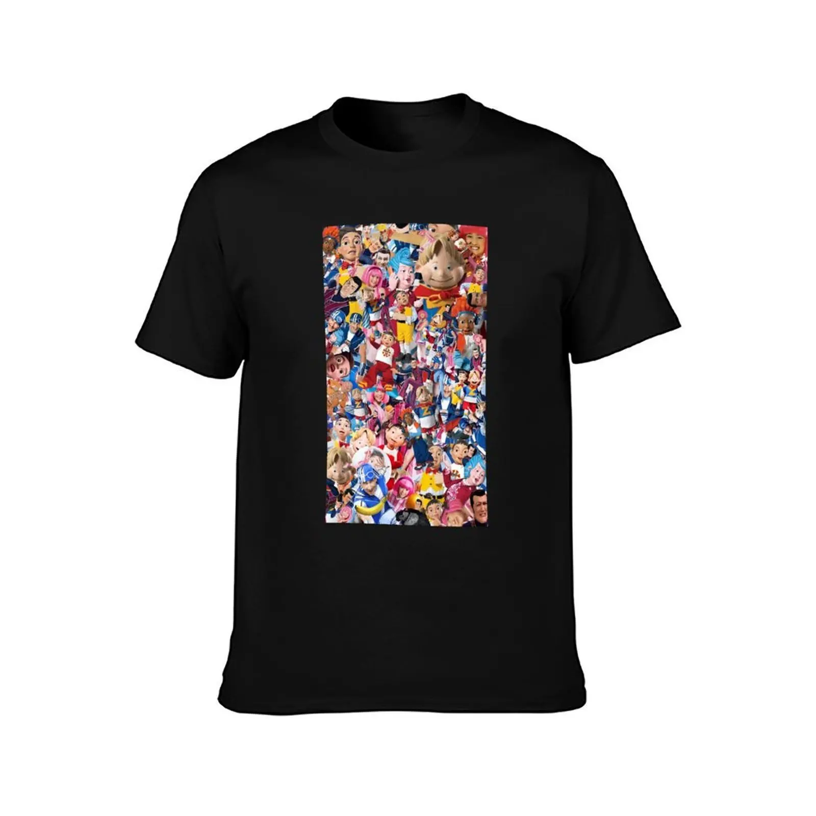 Lazy town collage T-Shirt Basic Solid Tee for Daily Use T-Shirt