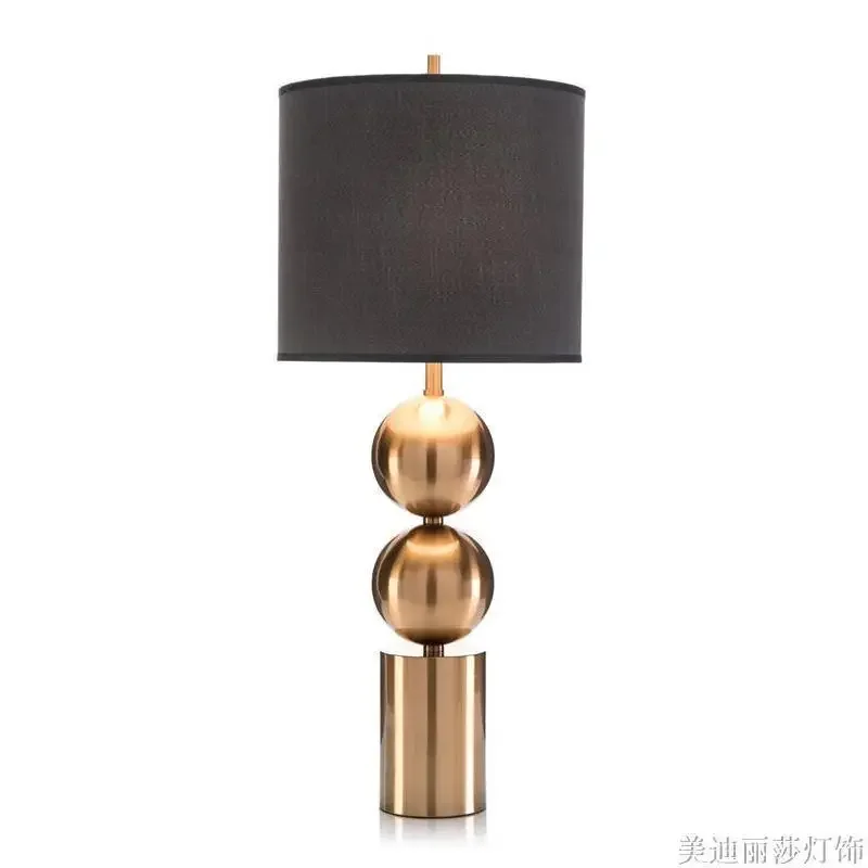 Modern postmodern neoclassical desk lamp Metal Ball American Desk Lamp Creative and minimalist designer living room desk lamp