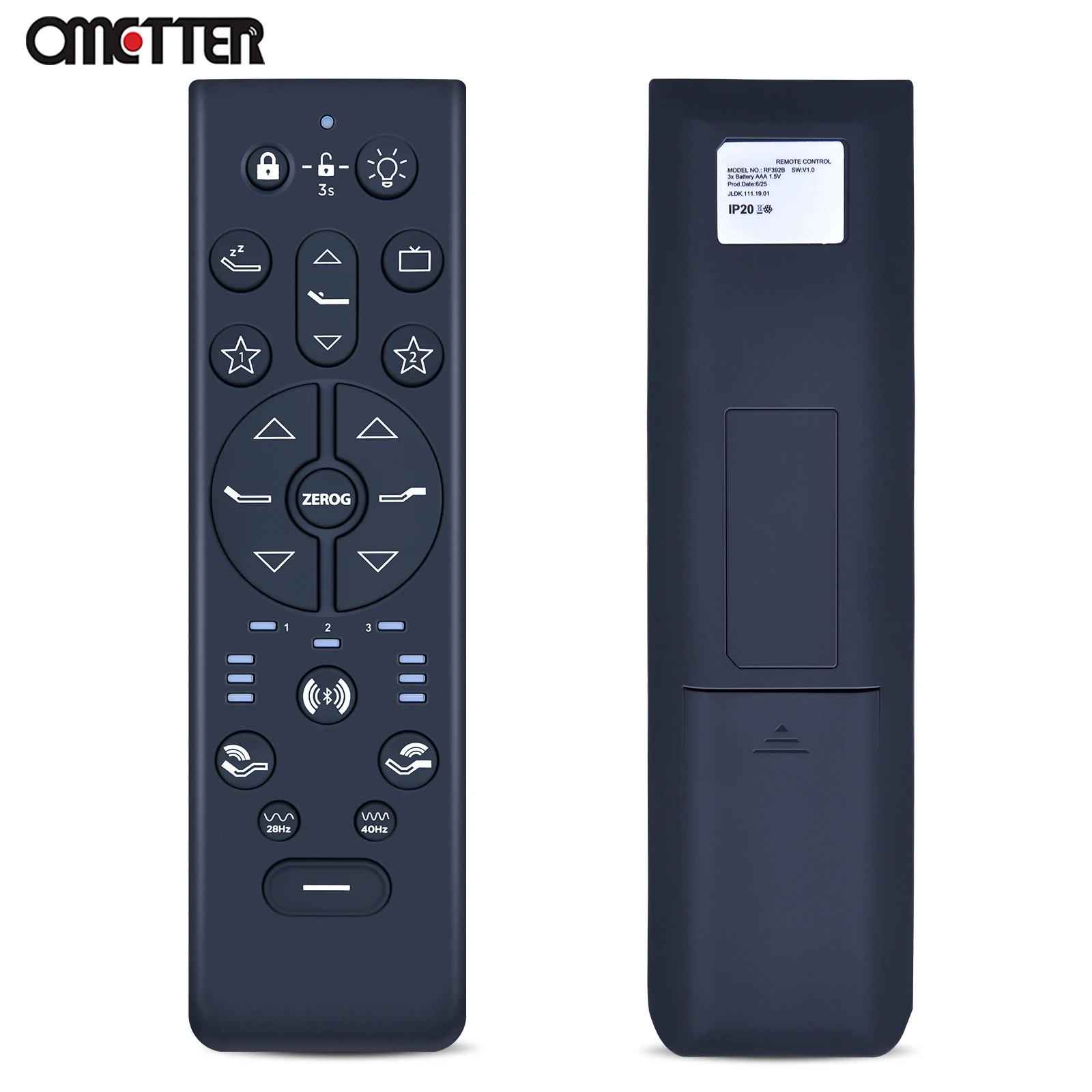 

New For Tempur-Pedic ERGO PROSMART Bed Remote Control Keeson RF396E JLDK.111.19.01 Adjustable Bed