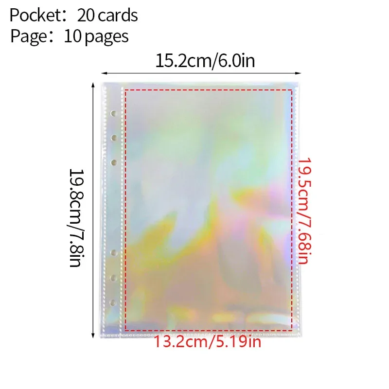Pack De 10 Fundas De Repuesto A5 1P 2P 4P Para Álbum De Fotos | Bolsillos Transparentes Resistentes Al Agua