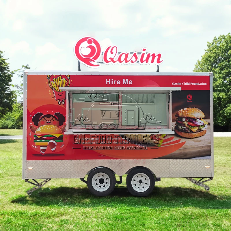 

CN Food Trailer New Food Truck for Special Events with Full Kitchen Hot Dog Burger Pizza Oven and Dual Coffee Ice Cream Stations