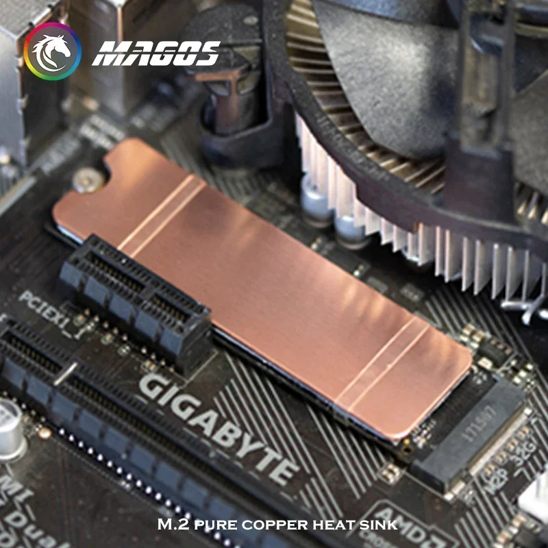 Laptop M.2 2280 SSD NVME Heat-Sink Full Copper +Laird 700 Pad M2 Cooler Radiator Falling 6-15 D Cel For SN550 970EVO RD20