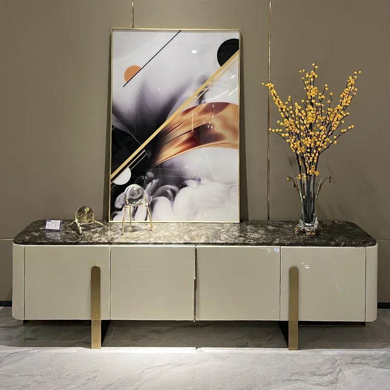 Soild Wood Light Luxury Tv Stands Nordic Modern High End Storage Tv Stands Simple Organizer Entertainment Muebles Furniture