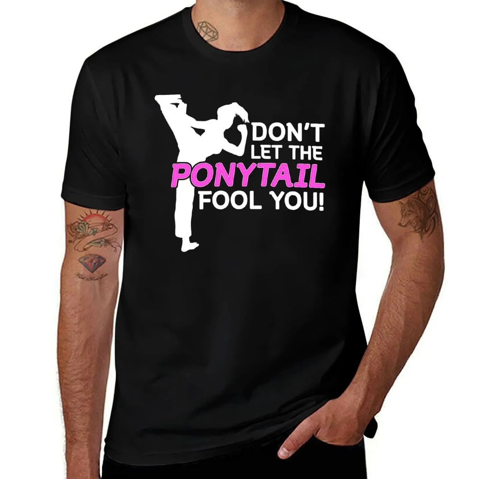 

Karate Girls Don't Let The Ponytail Fool You T-Shirt summer clothes sublime oversizeds Clothing men tshirt
