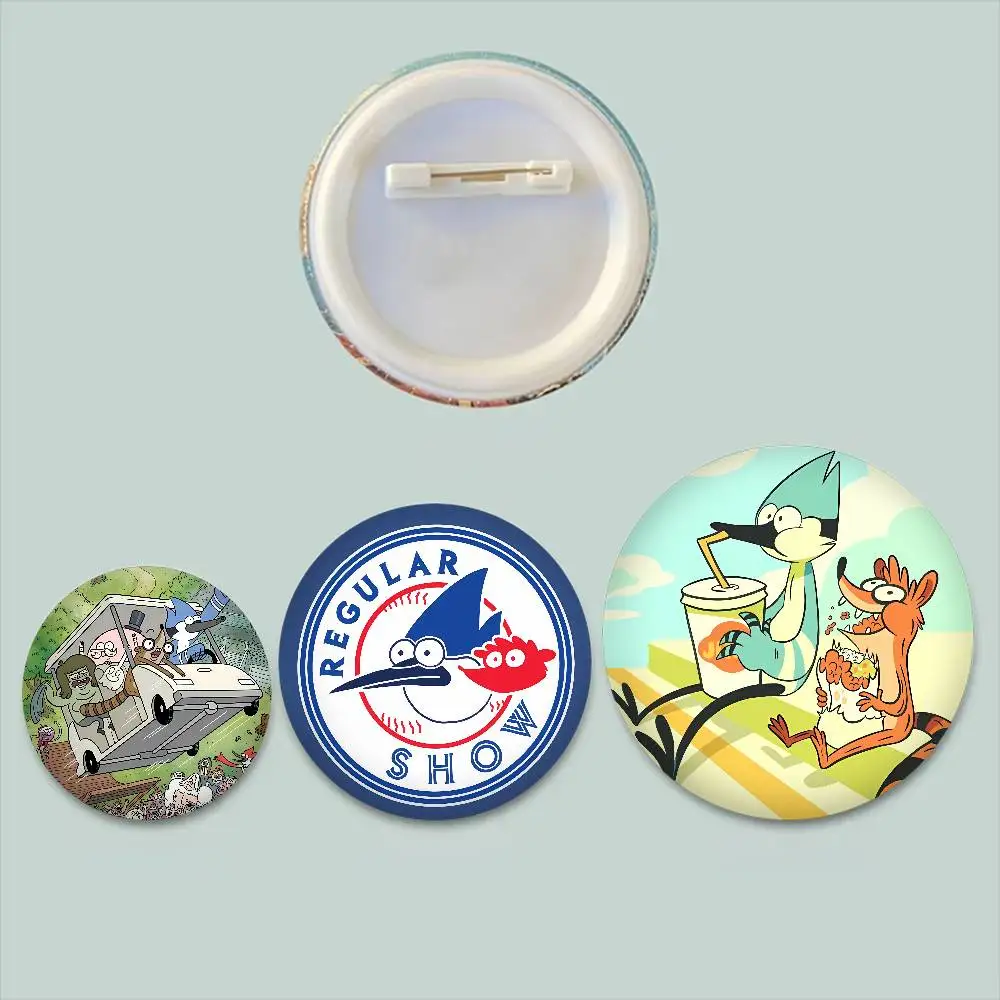 Cartoon R-Regular Show Badges Badge Metal Brooch For Bag Clothes Hat Decor Jewelry Accessories Gifts