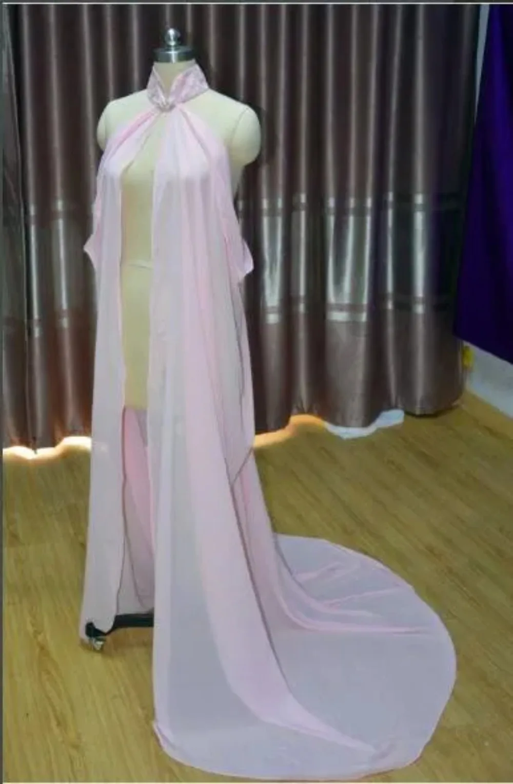 

Шифоновая накидка Rosa Elegante Braut Warps Abendkleid Mantel Frauen Болеро Hochzeit Zubehör Braut Mantel Lange Cape Elf verkleiden