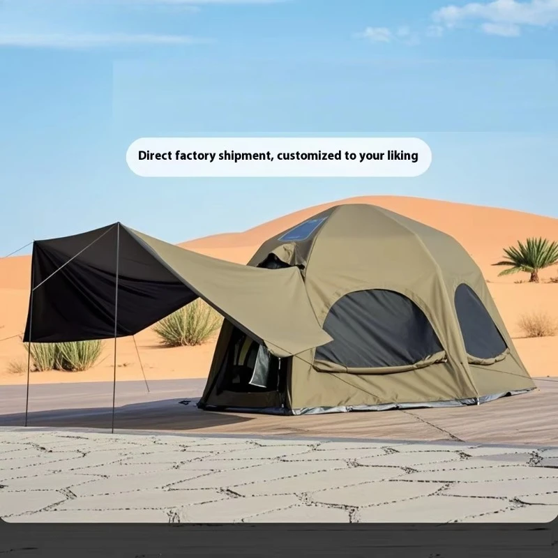 Waterproof Outdoor Camping Tent for 3-5 People Thickened Reinforced Air Column Rainproof Snowproof Sunproof Made Oxford Fabric
