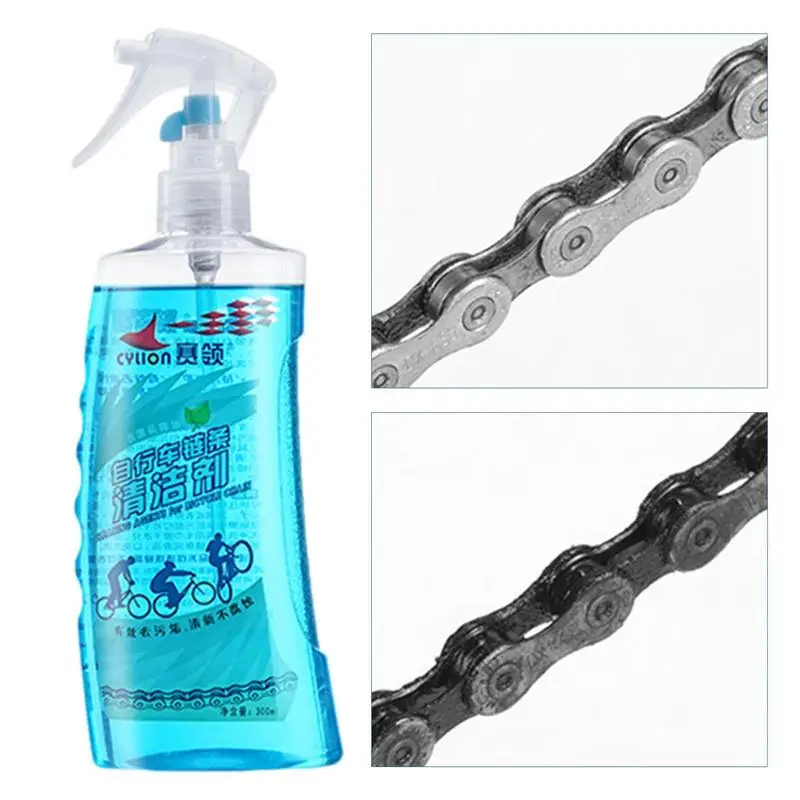 Bike Chain Cleaner Degreaser Chain Cleaner Motorcycle Cleaning Spray Protectant Bicycle Chain Cleaning Tool 300ML Large Capacity