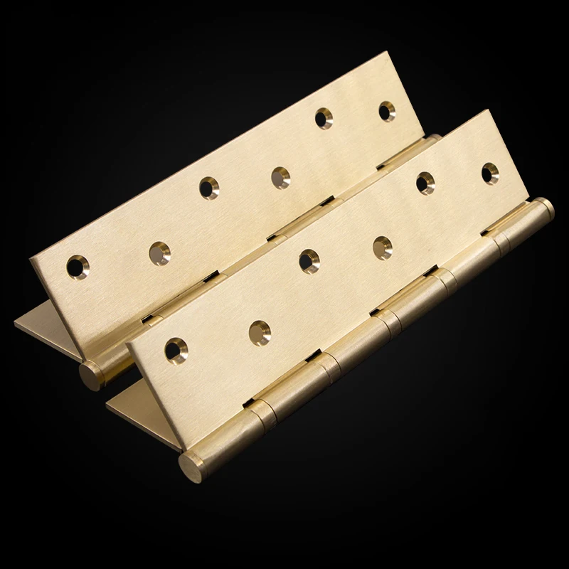 High-end European 2PCS 8Inch Solid Brass Heavy Door Hinges 4mm Thicken Solid Wood Gate Door Hinges Bearing Silent Hinges+Screws