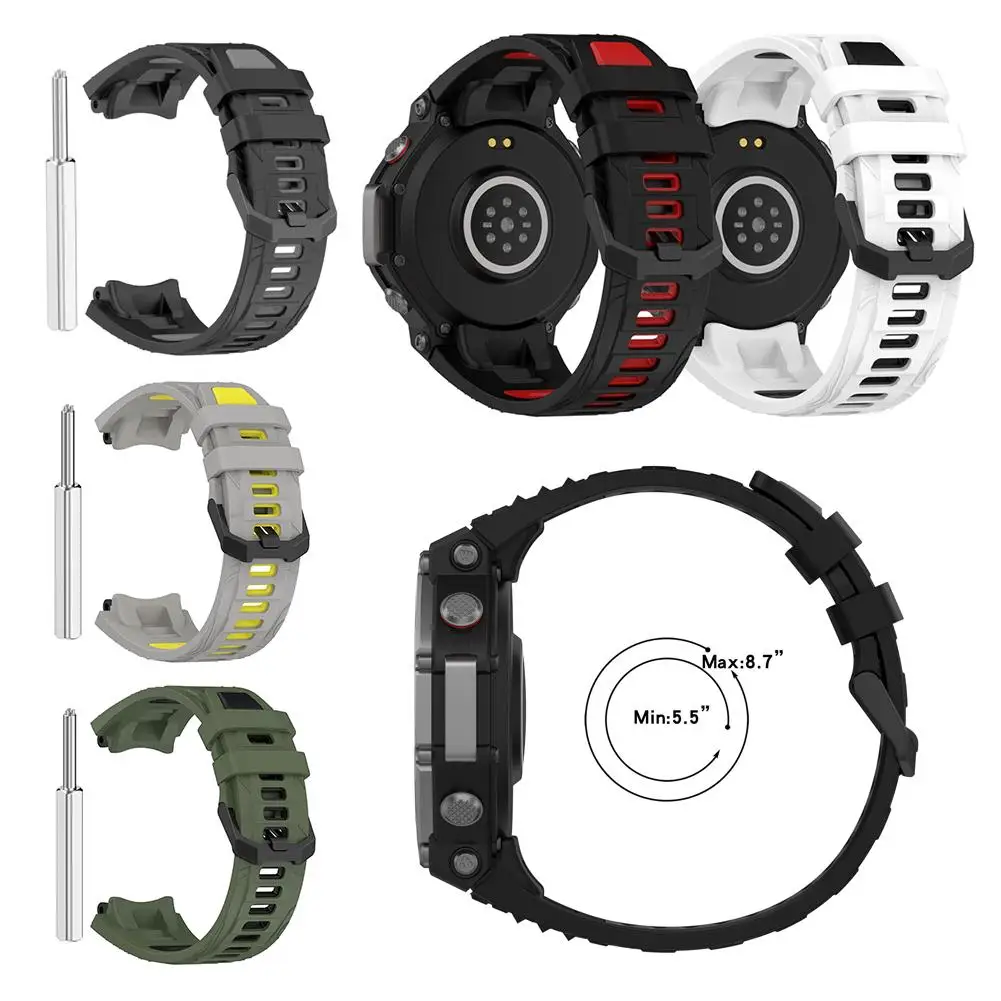 Silikonarmband für Amazfit T-REX 3 Smartwatch Band Ersatzarmband für Huami T Rex 3 Armband Gürtel Zubehör