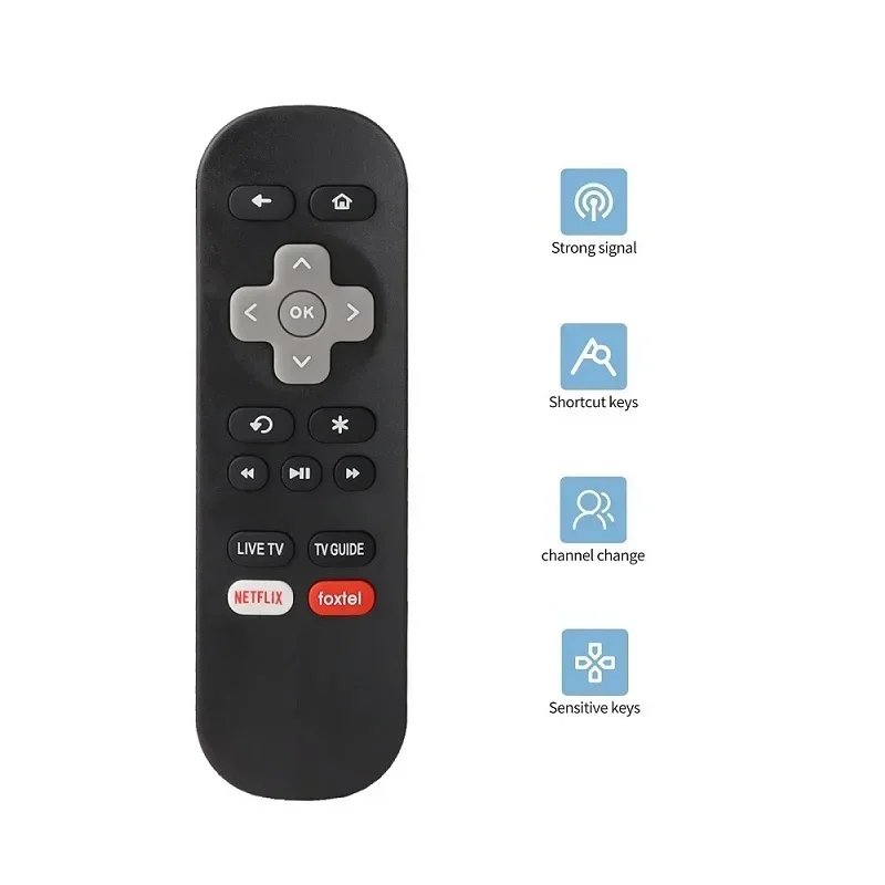YP New Remote Control Use for TELSTARA TV with Netflix Foxtel TV Guide Roxtel Live TV Shortcut Buttons Replacement Use Directly