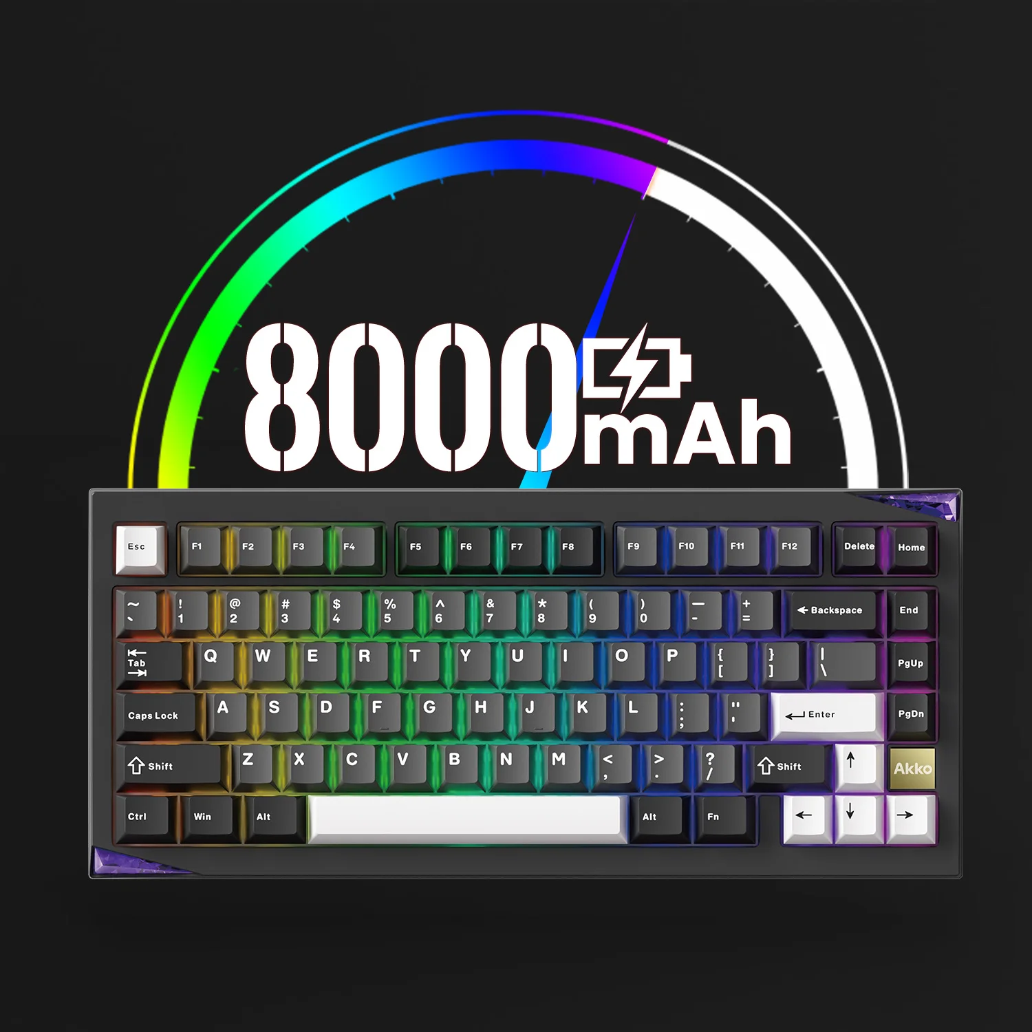 Akko Gem 01 VIA Mechanical Keyboard Support Aluminum CNC 75% Layout RGB Tri-mode Rapid Disassemble Gasket Custom Gaming Keyboard