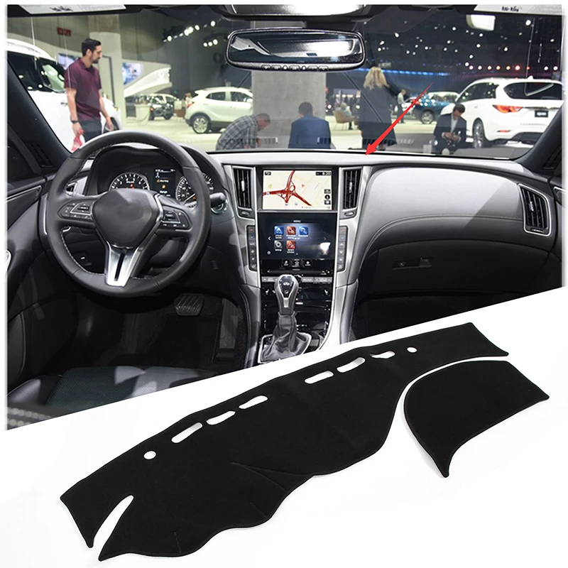 

For Infiniti Q50 Q60 2018 2019 2020 LHD Car Dashboard Covers Mat Shade Cushion Pad Carpets Accessories ﻿