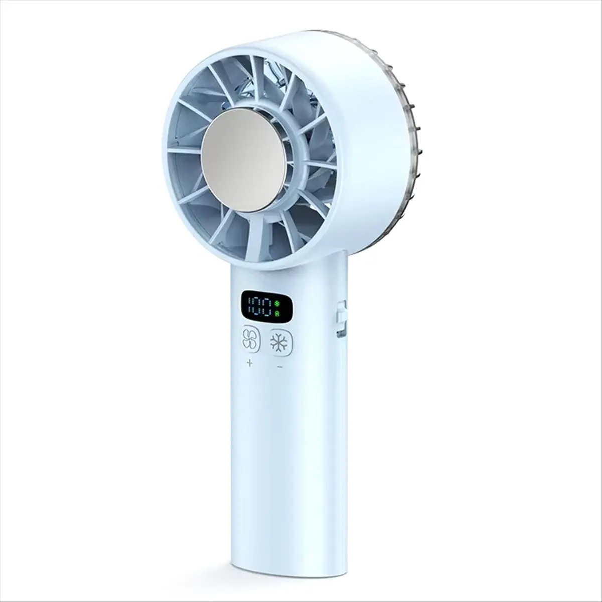 DT56 Ice Compress High-Speed Cooling Fan Handheld Fans USB Rechargeable Portable Fan LED Digital Display Travel Outdoor A