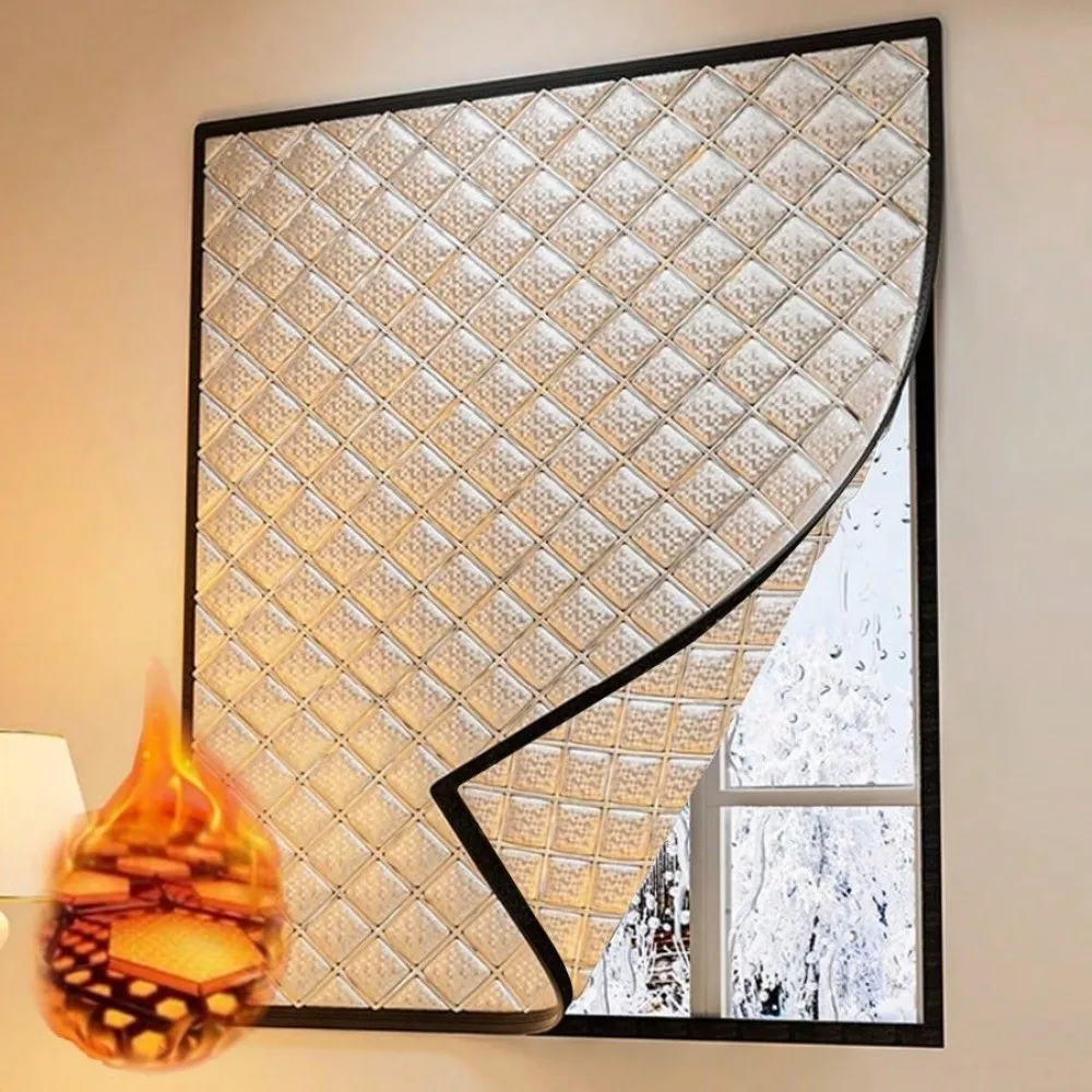 Thickened Material Thermal Insulation Curtains With Zipper Graphene Coating Cold Proof Curtains Heat Insulation Sealing Design
