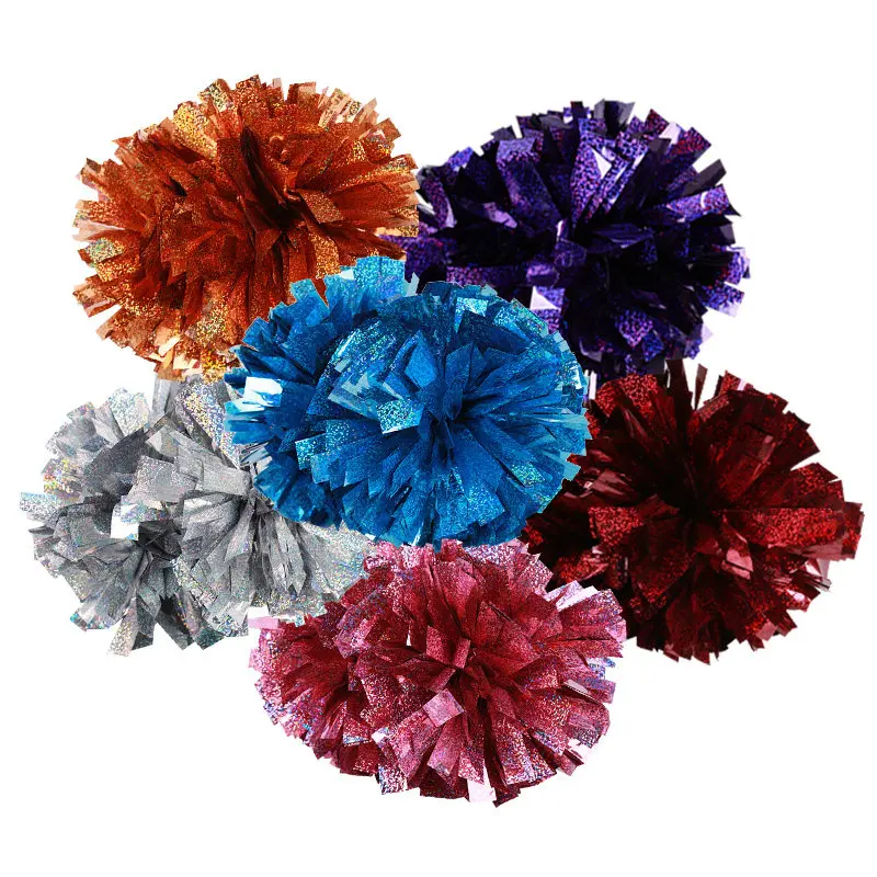 

Professional Cheerleading Flower Balls Colored Balls Laser Colored Film in Multiple Colors Customized Sizes and Colors 6 Pieces
