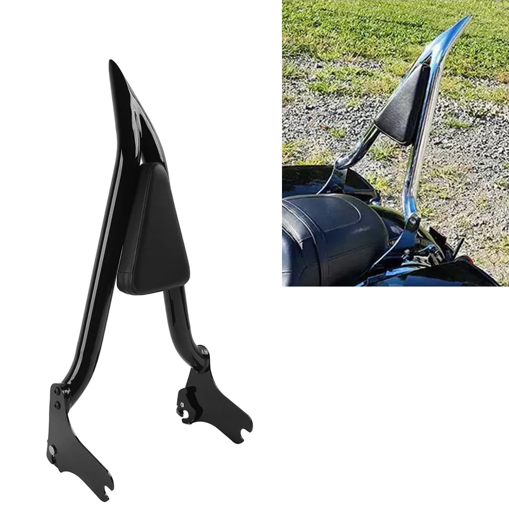 

Motorcycle Passenger Backrest Rear Pad Detachable Sissy Bar 22'' Tall For Harley Touring CVO Road King Electra Glide 1997-2008