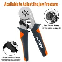 Ferrule Sleeves Terminal Crimping Tools Mini Electrical Pliers HSC8 6-4/6-6(0.25-10mm²/0.25-6mm²) Wire Connection Repair Clamp 5