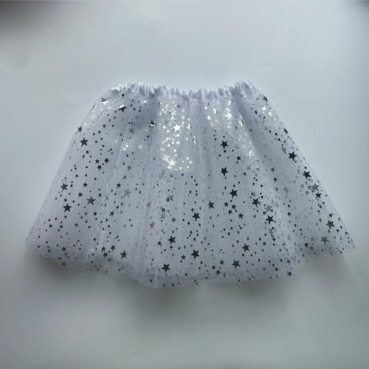 Children\'s mesh TUTU skirt, starry mini skirt, light and bright dance dress, with multiple colors to choose from