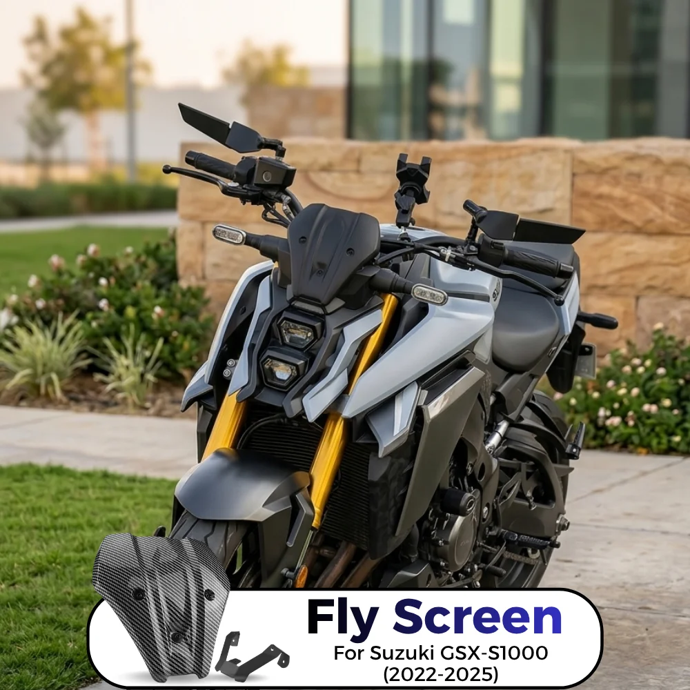 Image of Für Suzuki GSX-S1000 GSXS1000 GSX S1000 2022-2025 Mini Windschutzscheibe Frontscheibe Windabweiser Verkleidung Motorradteile