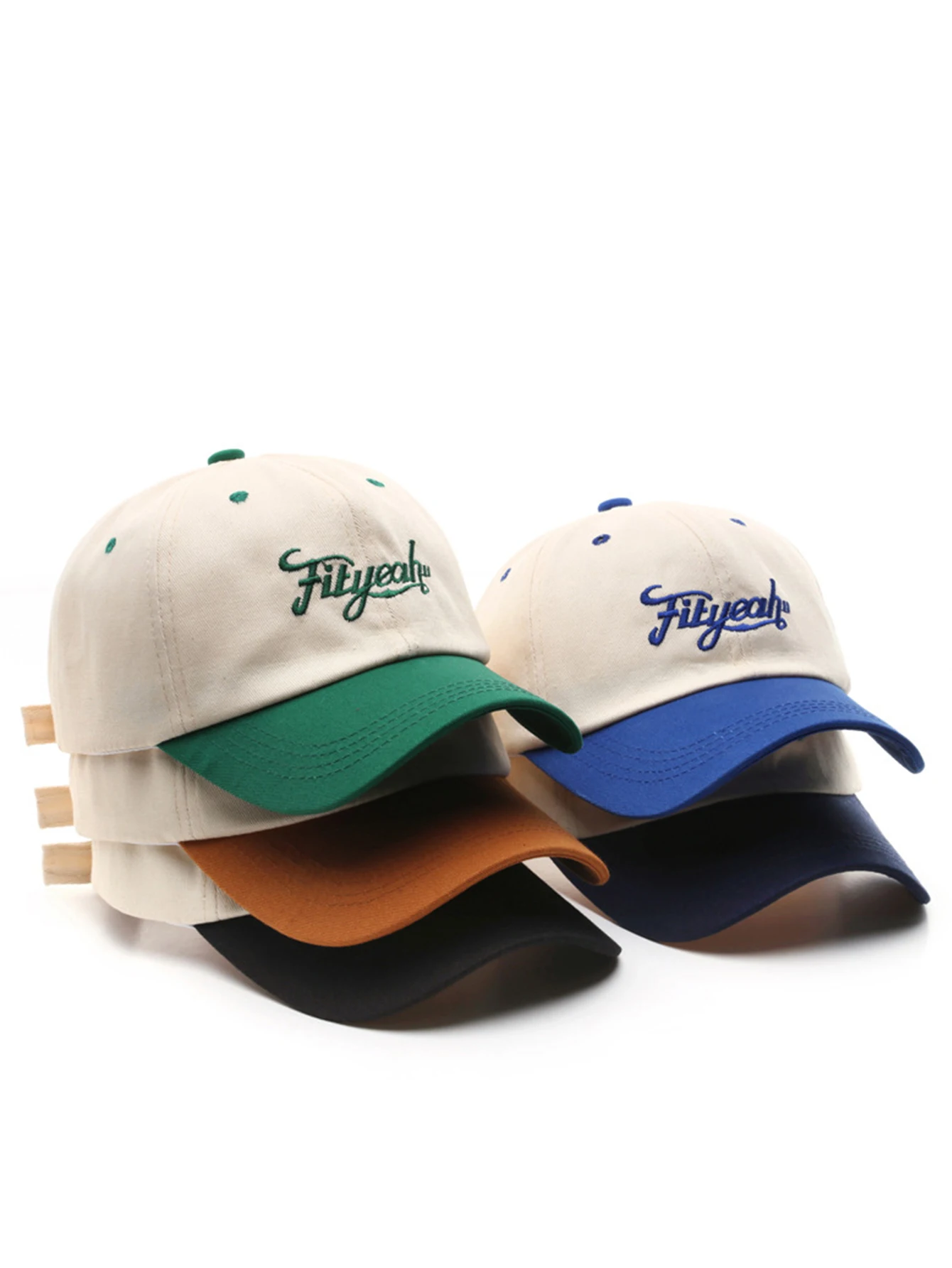 1 unisex all season fashionable pure cotton retro letter FIT YEAH baseball cap