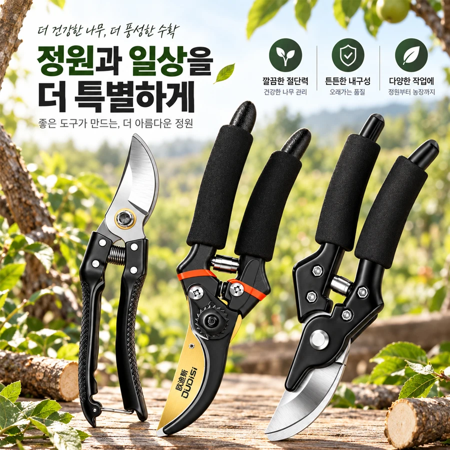 Professional Heavy-Duty Bypass Pruning Shears Labor Saving Pruning Scissor for Fruit Branch Grafting Garden Manual Trimming Tool