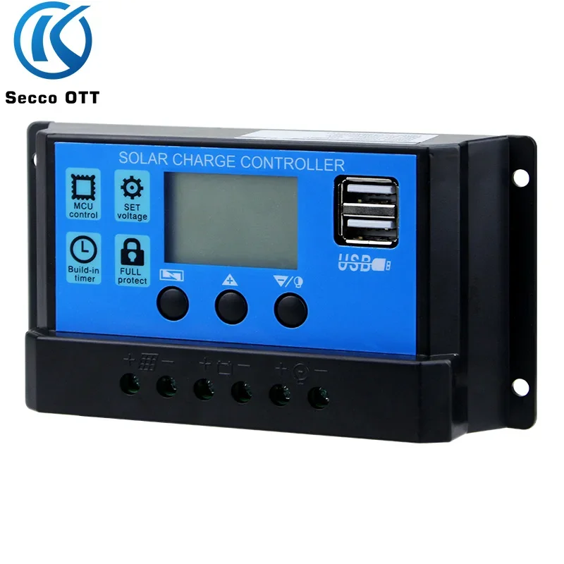 

Solar controller 12v24v fully automatic household lighting charging universal solar panel controller control board access contro