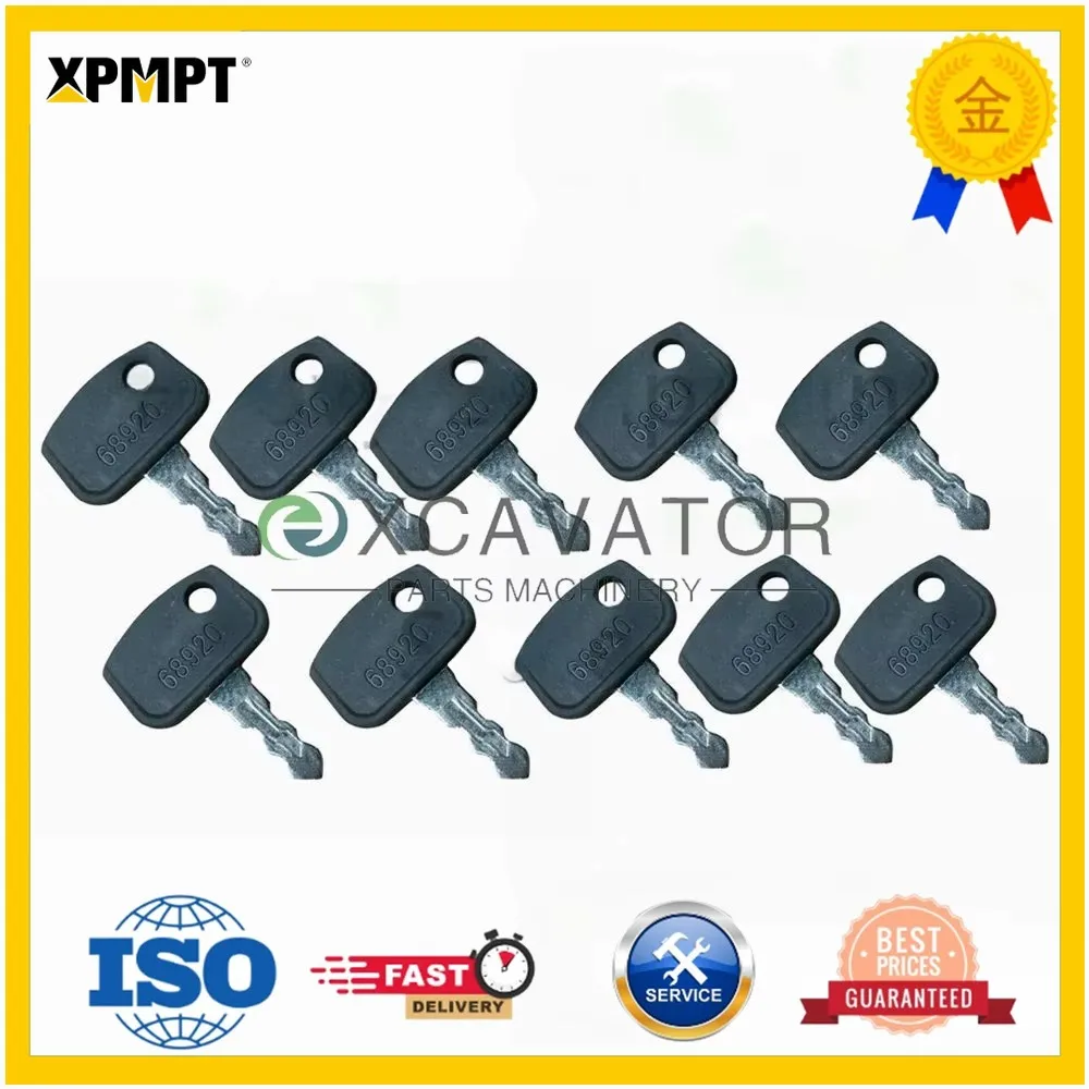 10 Piece PL501-68920 Ignition Key For Sakai Kubota Heavy Equipment Excavator Construction  RTV500 ZD RTV900 B BX F GR  T9  W9