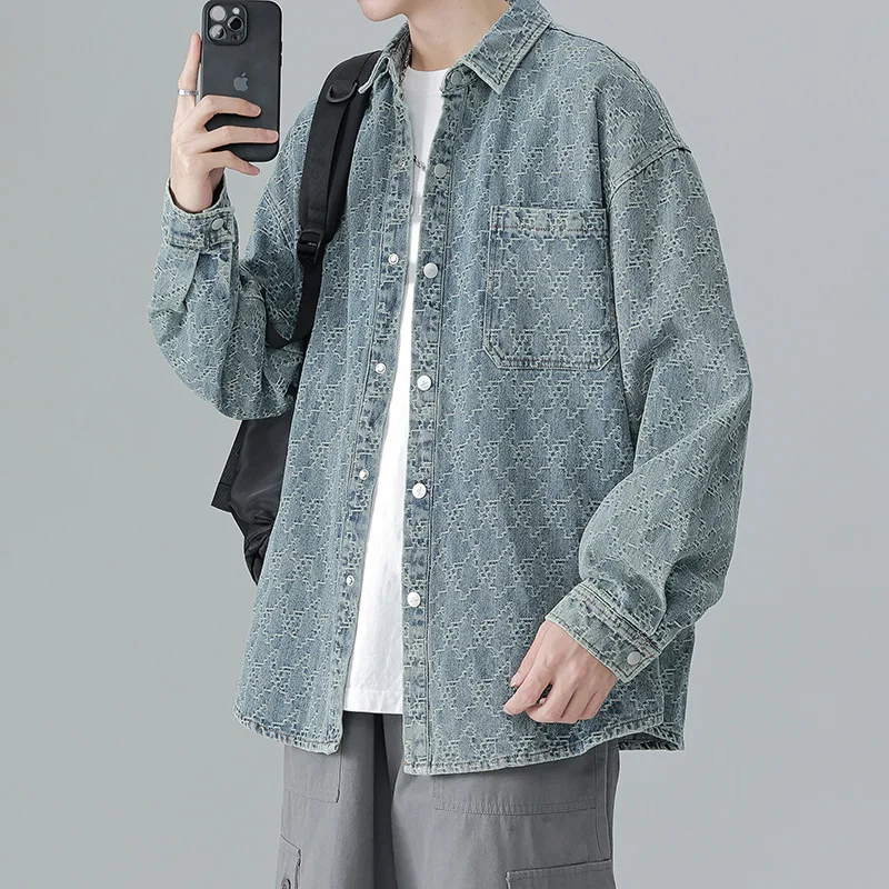 Men's Long Sleeve Blouse Fashion Shirts Men Clothing Smart Casual Streetwear Streetdress New Spring Autumn Hombre Male Clothing