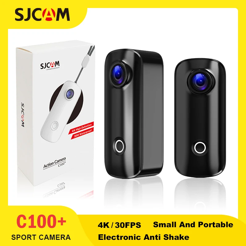 SJCAM C100 Plus Or C100 Action Cam 4K Or 2K 2.4G WiFi 30M Waterproof With Case Sport Camera Black White