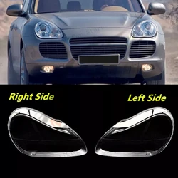 For Porsche Cayenne 2005 2006 Headlamp Lens Glass Shell Car Front Headlight Glass Cover Plexiglass Clear Lamp Lampshade