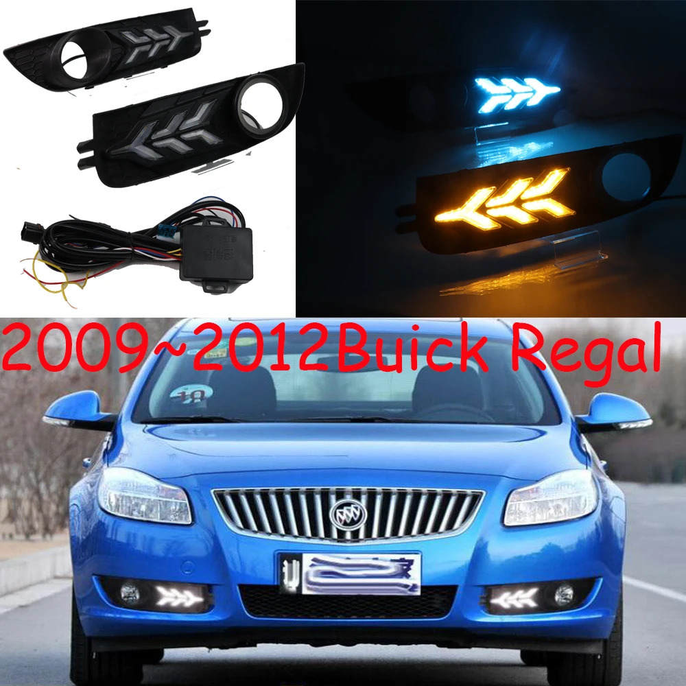 Car Bemper Daylamp For Buick Regal Daytime Light 2009~2012y Car Accessories For LED Headlight DRL Regal Fog Light