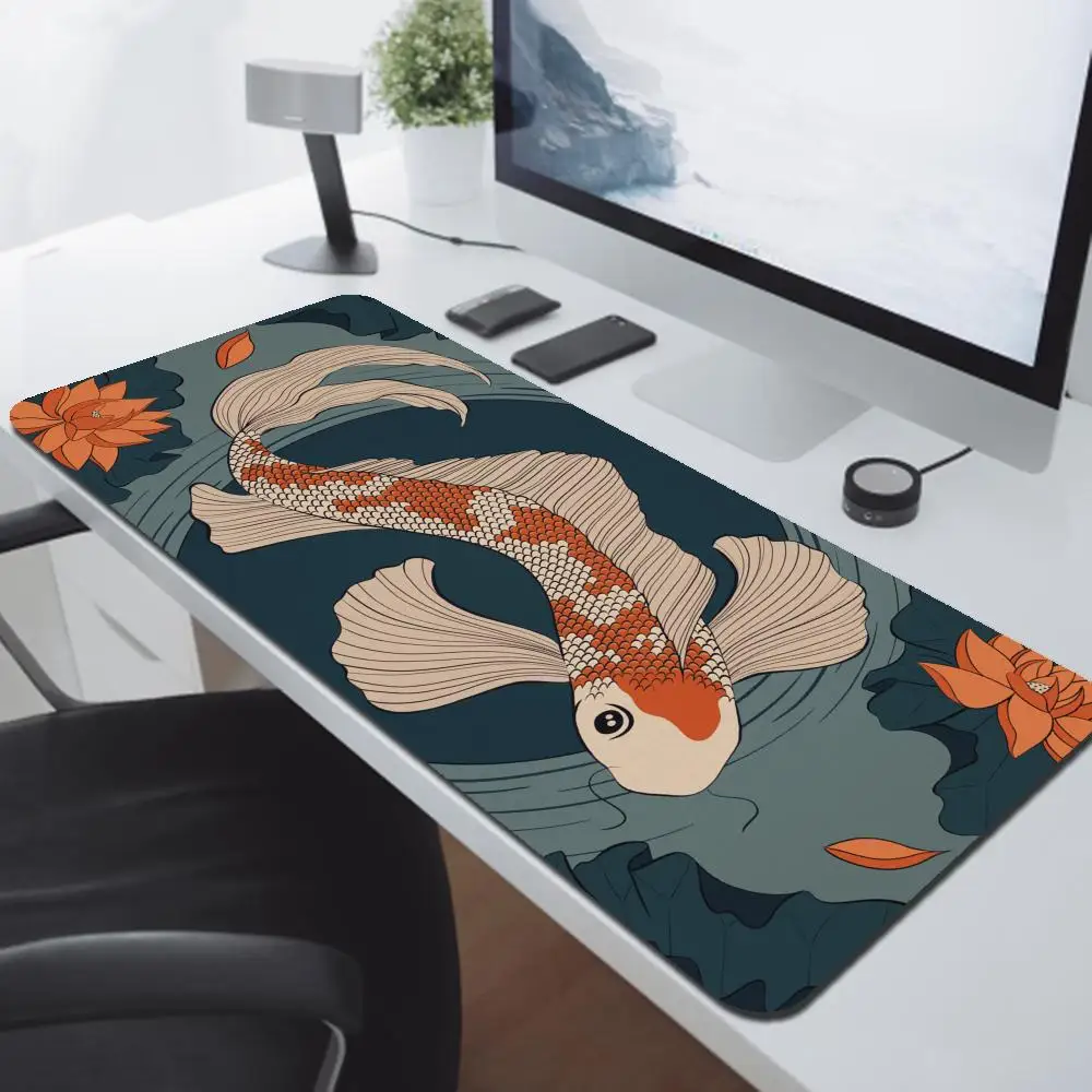 Tapis de souris de bureau Art Black Gaming, grand tapis de souris, PC, ordinateur portable, ordinateur portable, Anime Gamer, polymères média, clavier, bureau