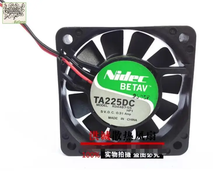 

Ltsf For Nidec TA225DC R34487-55 DC 5V 0.31A 60x60x15mm 2-Wire Server Cooling Fan