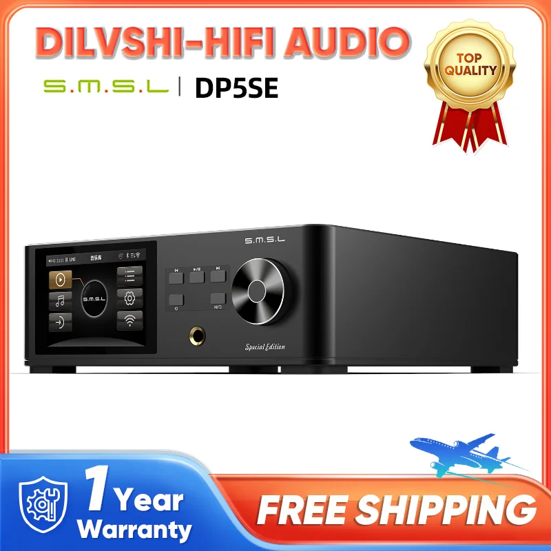 SMSL DP5 SE Network Music Streamer DP5se HiFi WiFi Digital Player USB Bluetooth MQA ES9039Q2M DAC DLNA Airplay For MP3 DSD FLAC