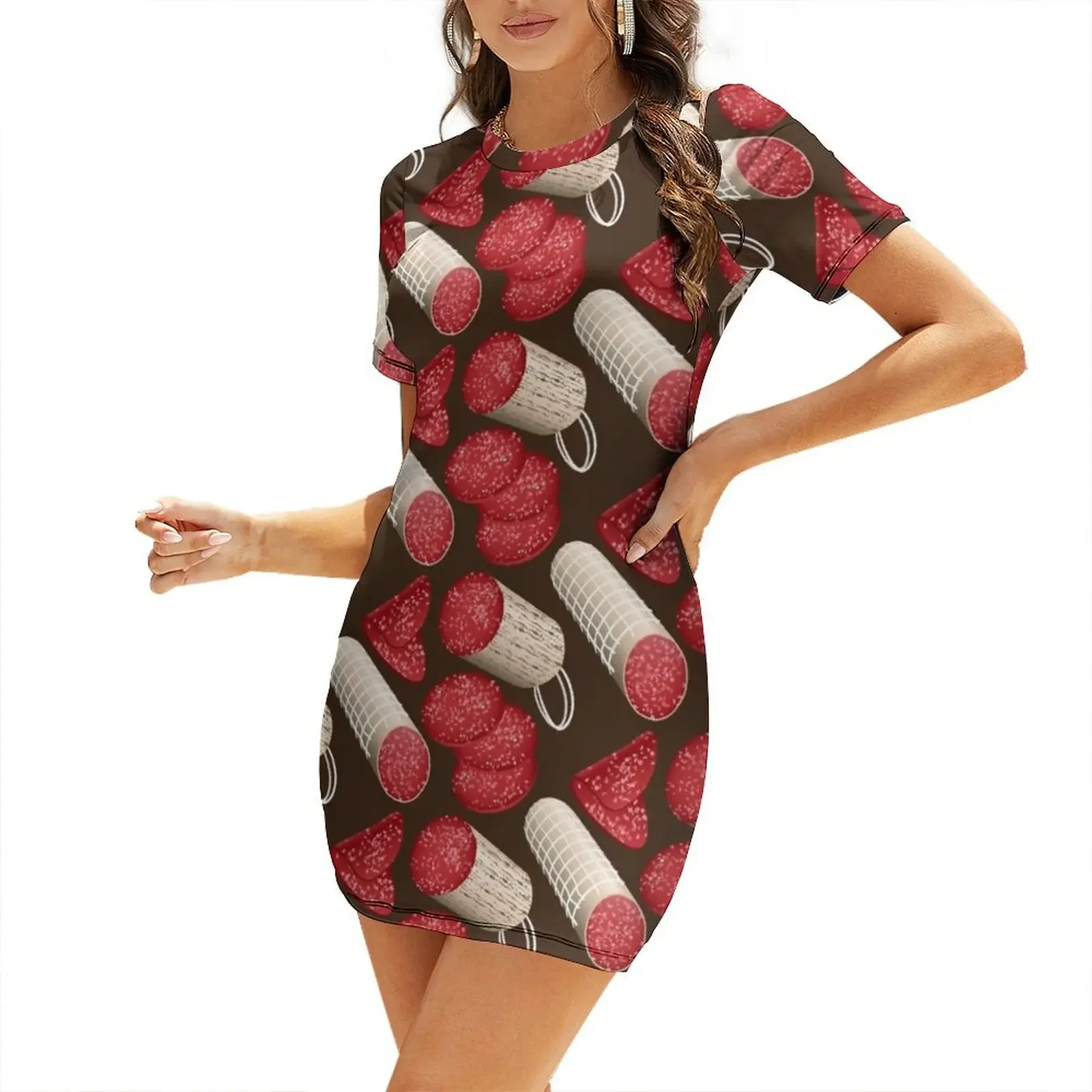 

Salami Time! Short-Sleeved Dress Bride dresses elegant guest wedding dress dresses for woman