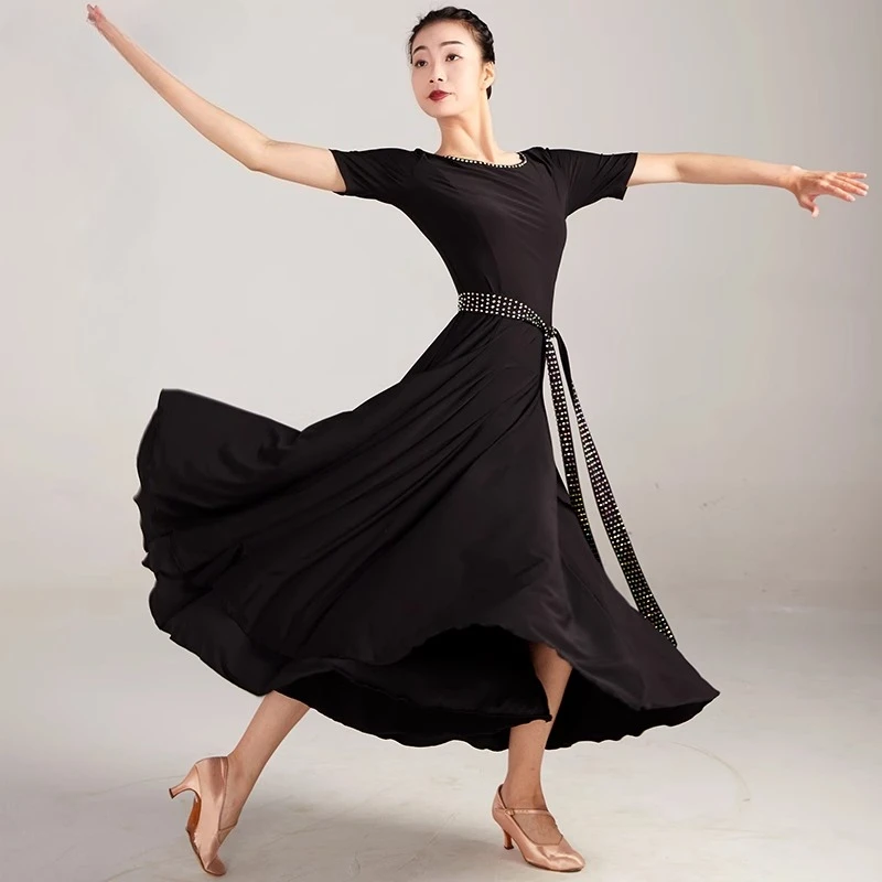 New Ballroom Dance Modern Dress Competition Performance Costumes Women National Standard Waltz Tango Practice Wear Spanish Dress