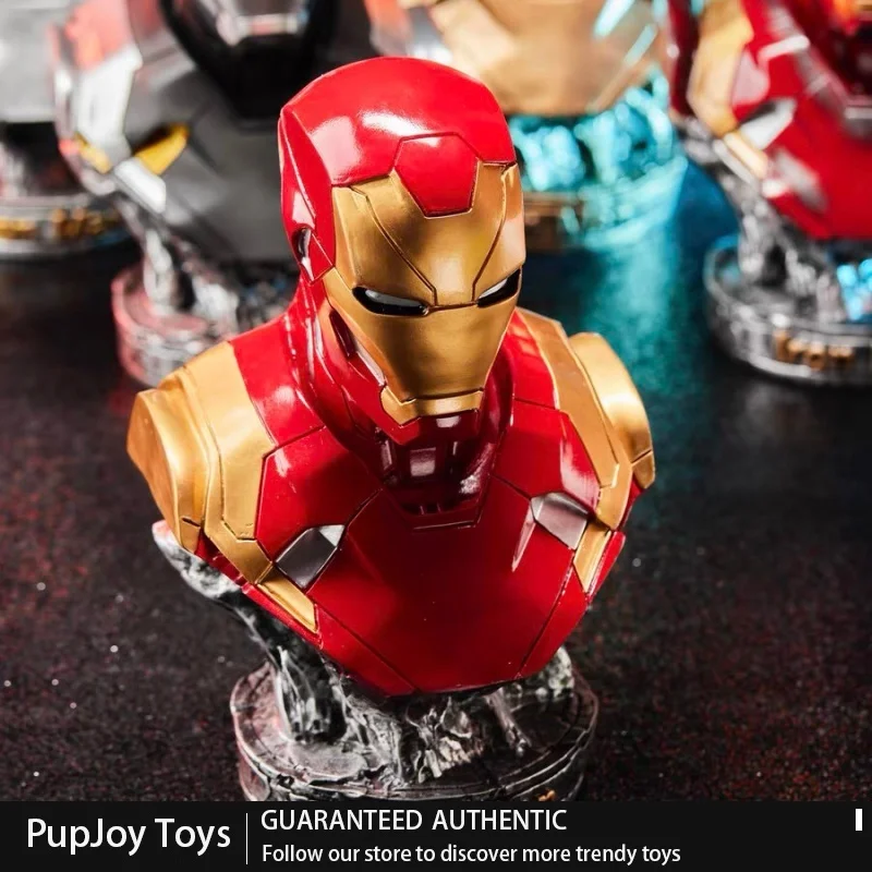 

35cm Marvel Avengers Figure Half-Length Bust Large Model Ornament Statue Black Panther Figure Surprise Toys Anime Figures Gift