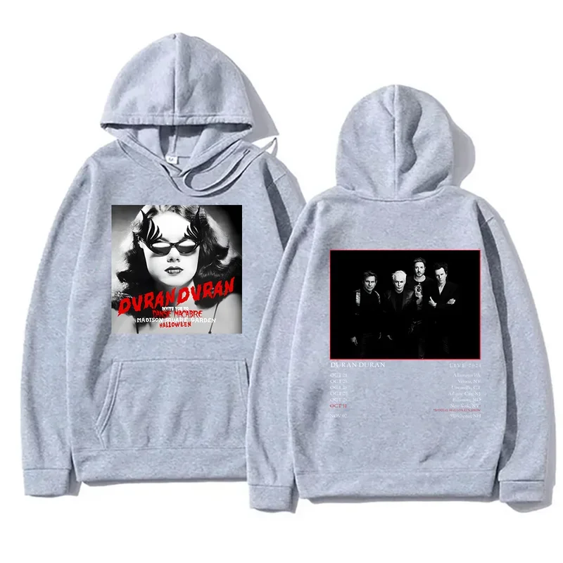 Duran Duran 2024 Concert Tour Pullovers Men Women New Streetwear Post Punk Fan Clothes Vintage Unisex with Pocket Casual Hoodies