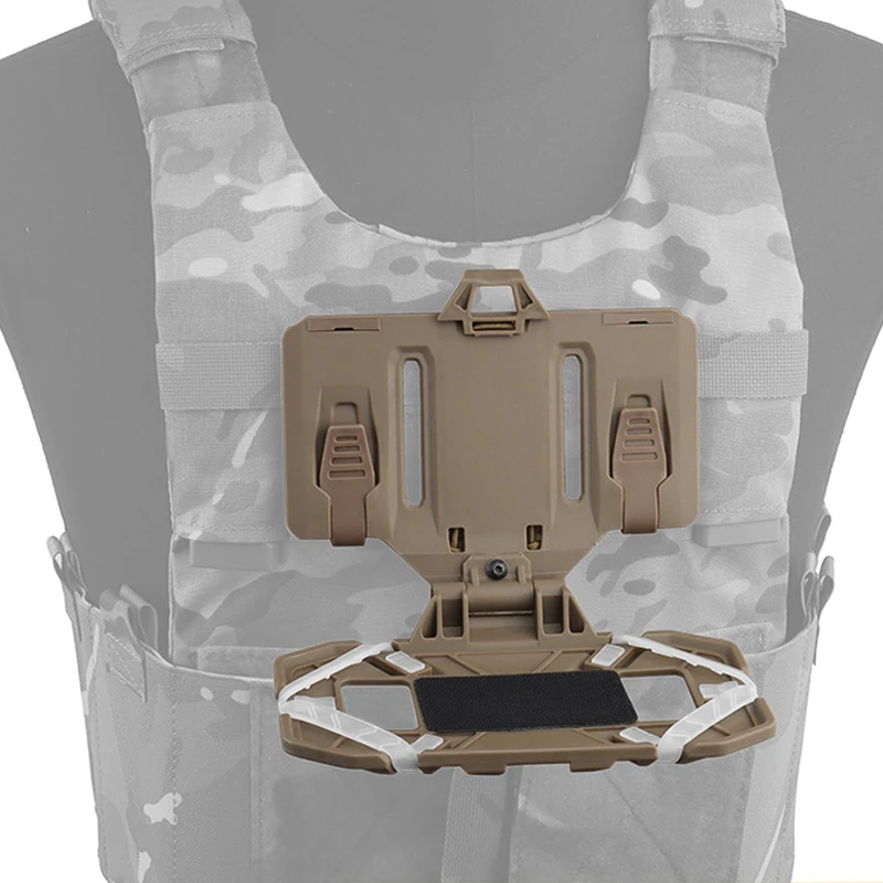 Multi-function mounted Tactical vest chest mounted universal chest mobile phone board carrier folding navigation board holder