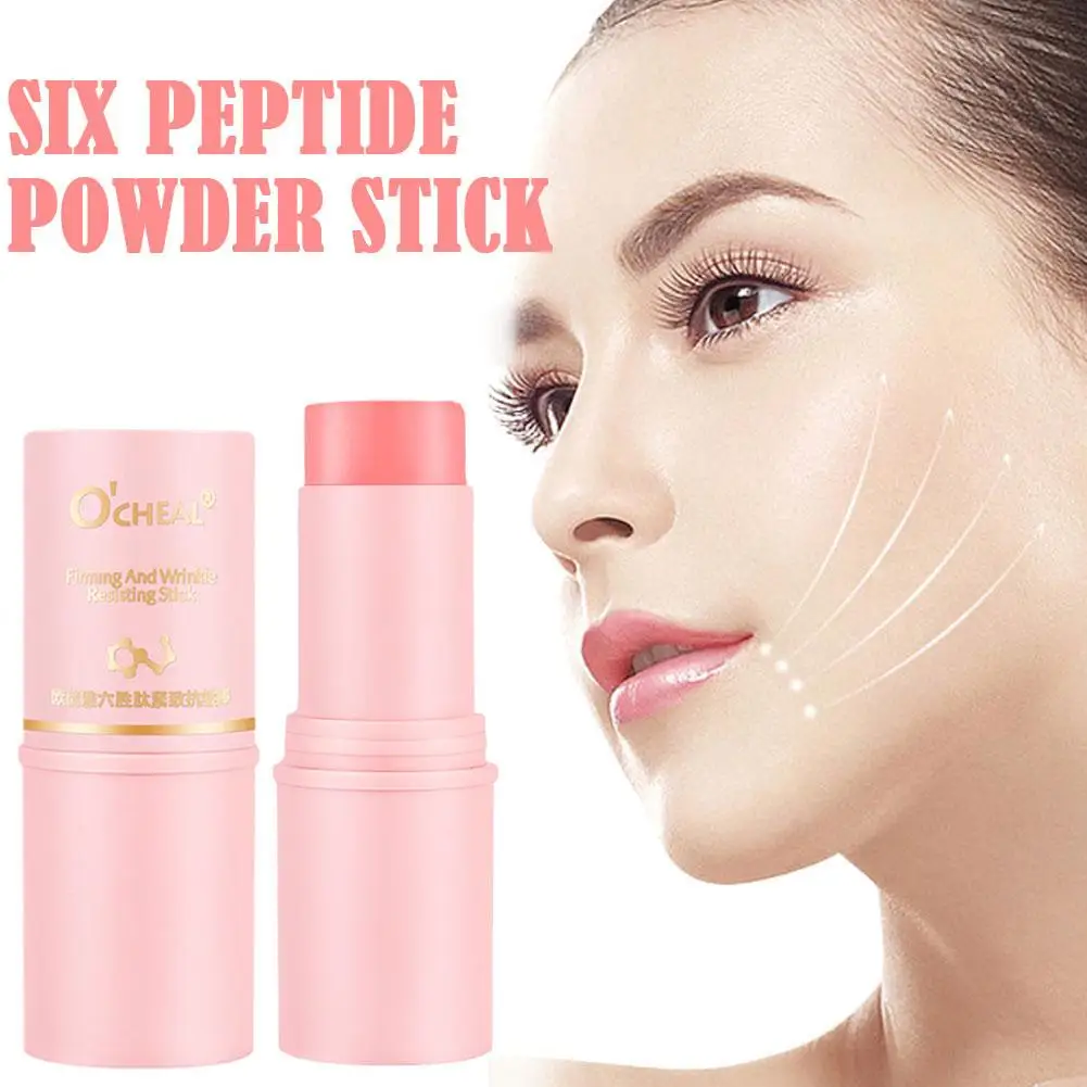Six Peptide Powder Stick Tightening and Anti Wrinkle Skin Rejuvenating Essence Moisturizing Face Cream Collagen Balm Stick